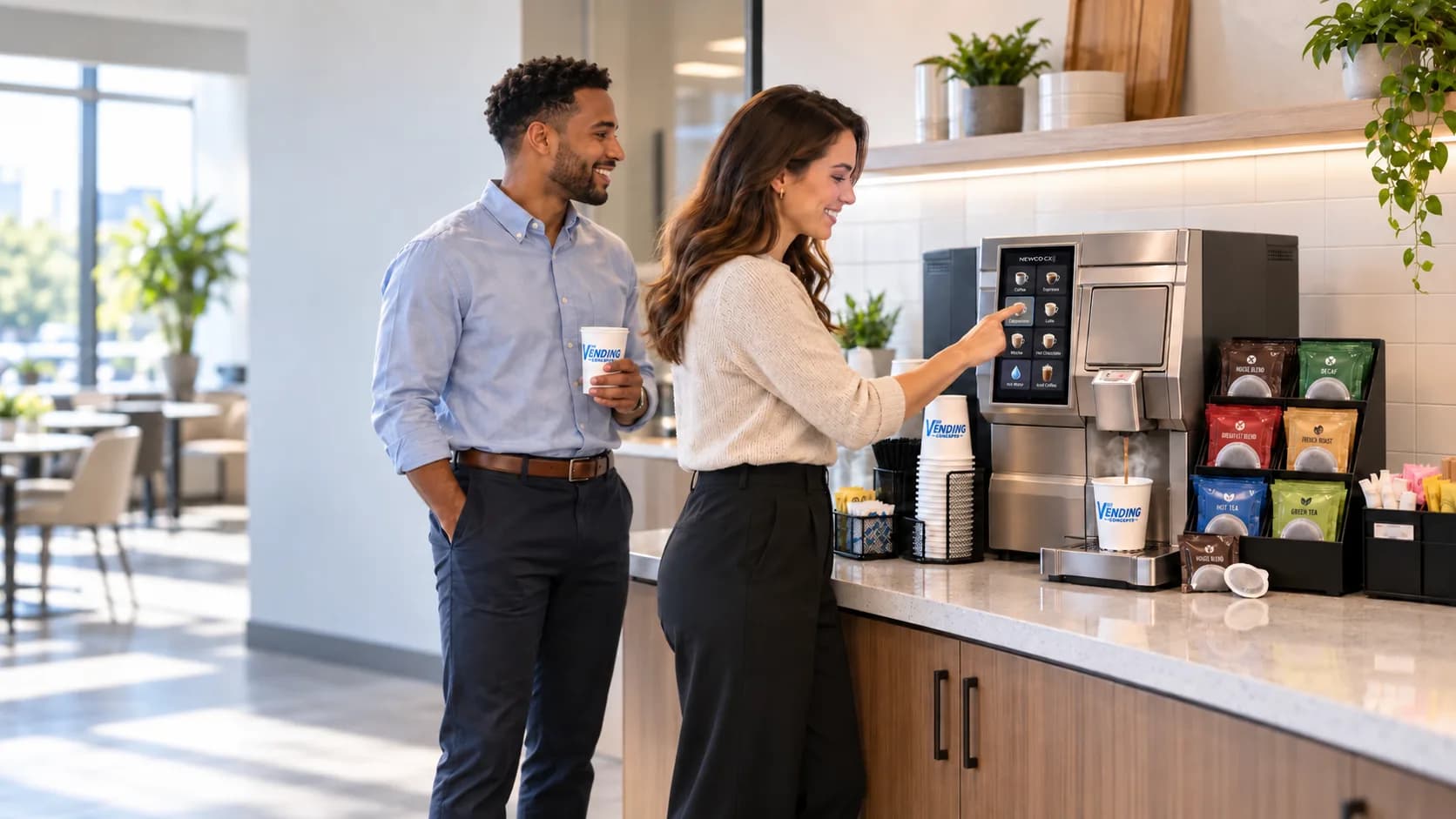 Coffee Station in a real New Jersey workplace